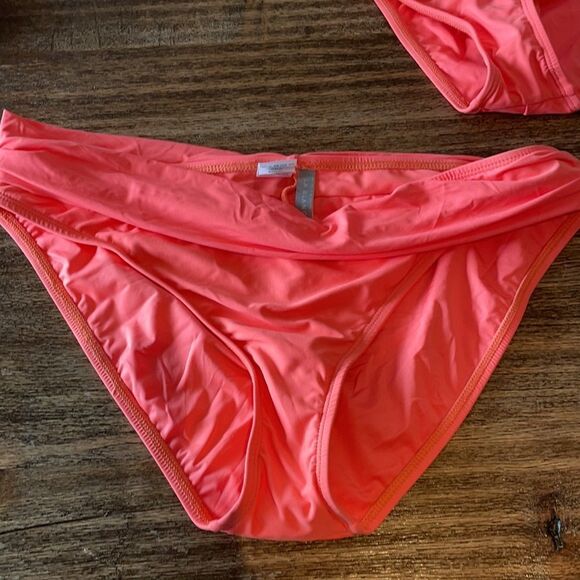 New coral la Blanca island goddess shirred band hipster poolside - Picture 7 of 7